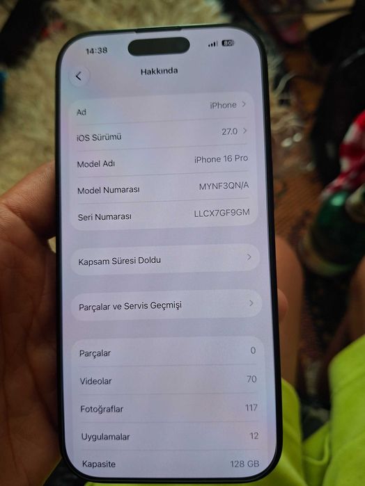 Iphone 16 PRO 128 GB 100 % Батерия