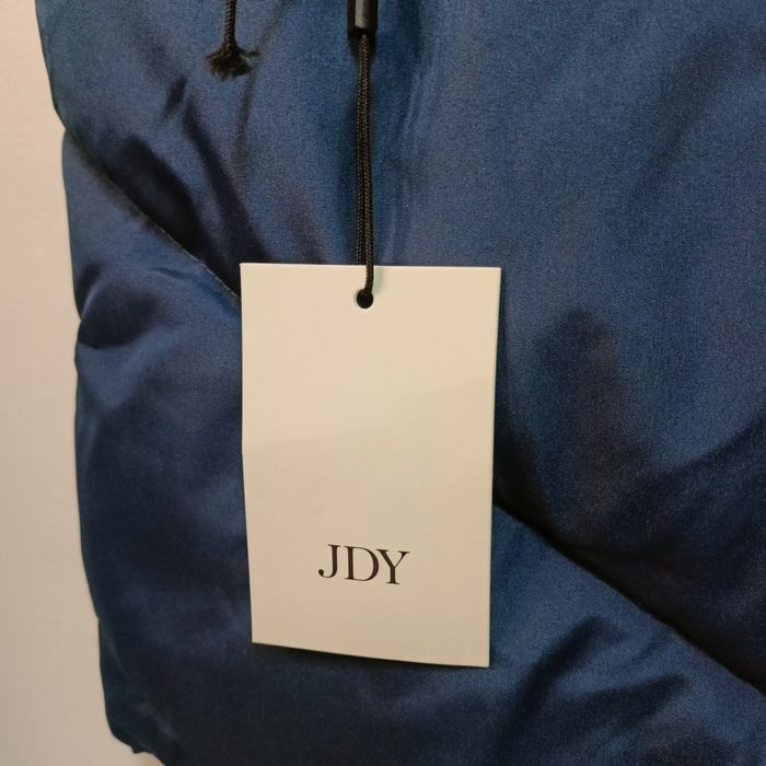 Vestă Lungă Matelasată cu Glugă JDY - Albastru navy (Nouă cu etichet