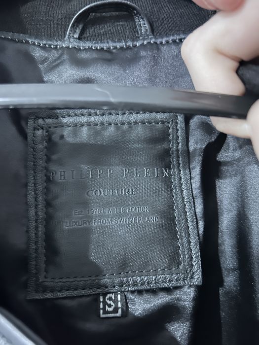 Geacă Philipp Plein Originală din Piele Naturală – Limited Edition – Made in Italy – Mărimea S – Nouă