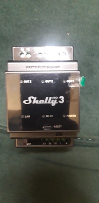 Releu inteligent Shelly Pro 3-3canale, WiFi, LAN, control aplicatie, compatibil Amazon Alexa, Google Assistant si Home Assistant