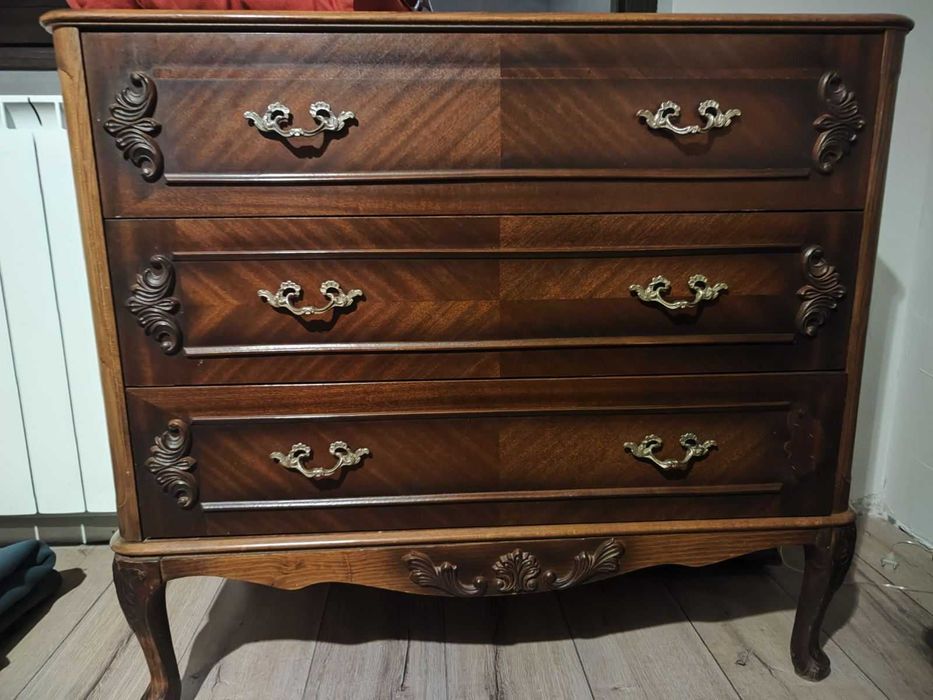 Холна гарнитура, диван-пейка с отделни нощни шкафчета и скринове