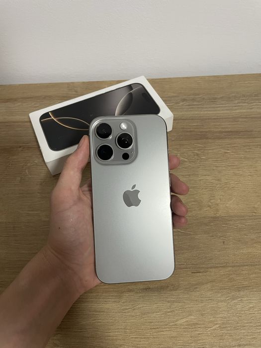 iPhone 16 Pro – 256GB – Natural Titanium – Stare IMPECABILĂ – Full Box
