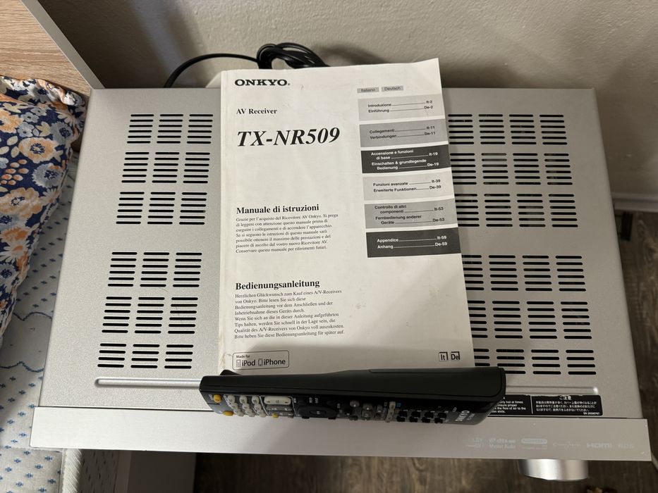 Onkyo TX-NR509 Като нов  Дистанционно