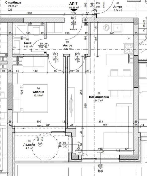 Продавам двустаен апартамент в Траката