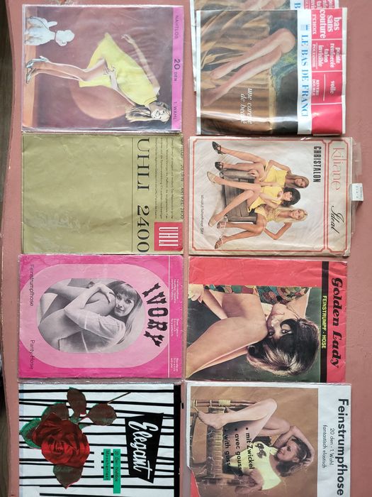 Colecție 142 ambalaje sapun/ciocolată/ciorapi damă din anii 1970-80