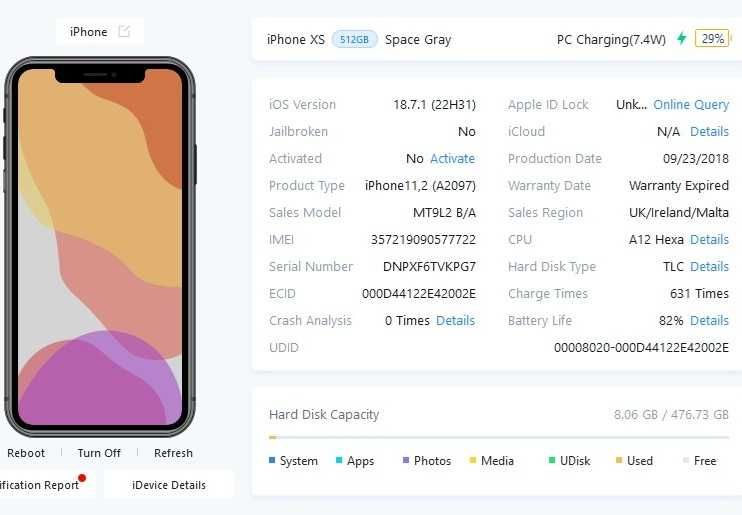 iPhone XS 512GB - pentru piese