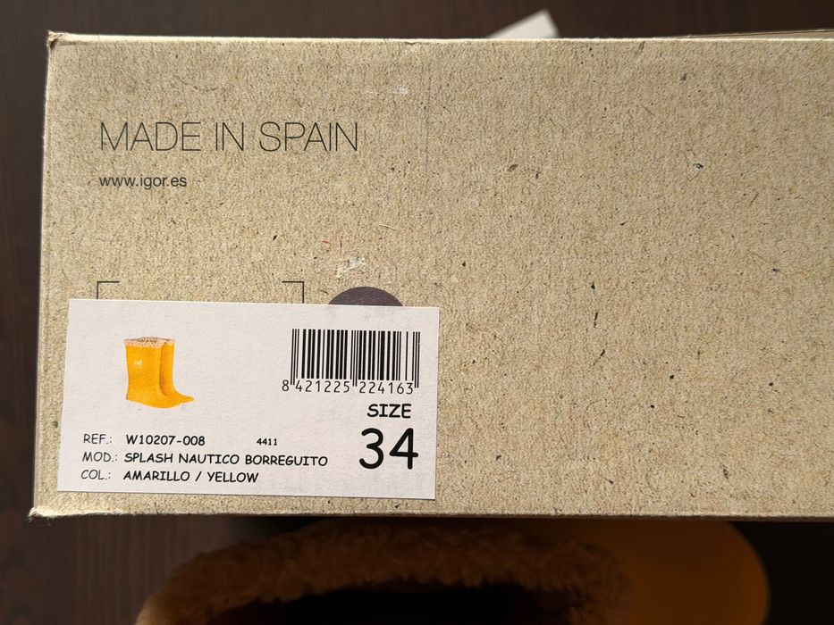 Igor Гумени ботуши Splash Nautico Borreguito W10207-050 Цвят: жълти
