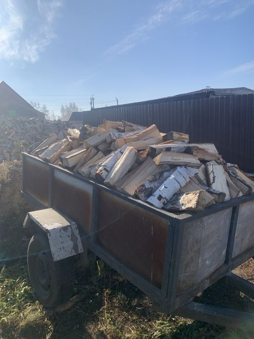 Дрова колытые прицепом