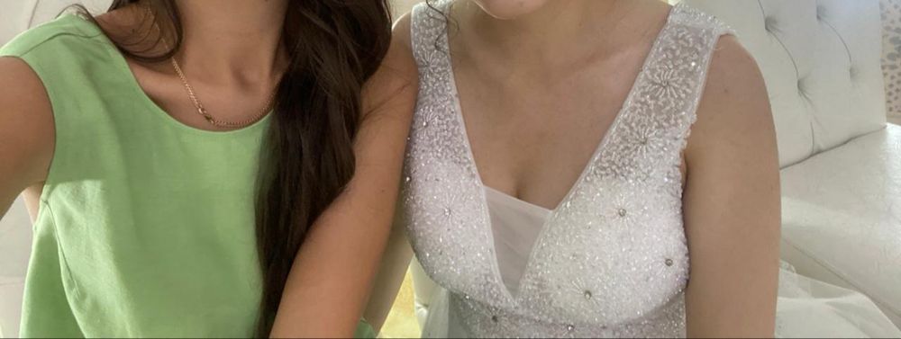 Белое платье для свадьбы и узату