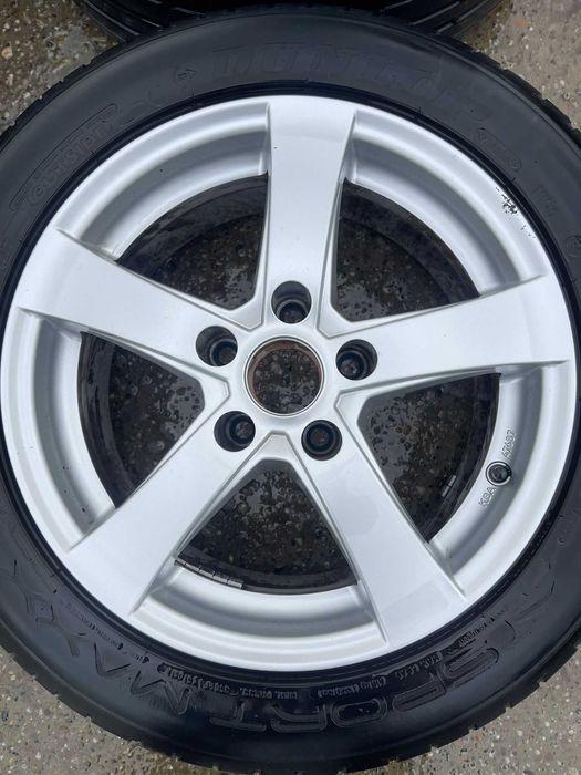 Set jante aliaj R16 Gama VAG 5x112 cu anvelope de vara 205 55 R16