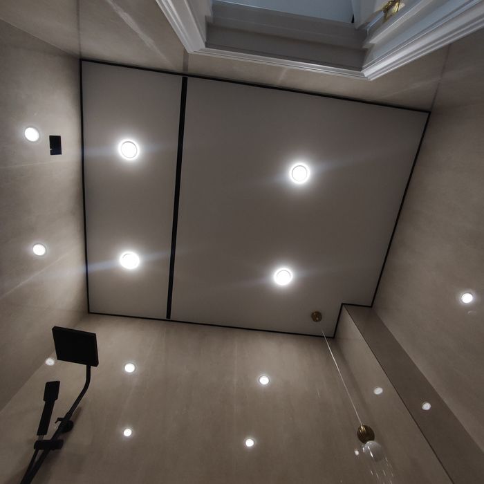 Натяжные потолки, слив воды, ремонт порезов,белый глянец/матовый/сатин