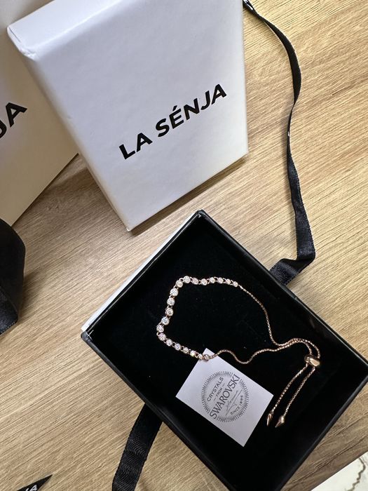 Гривна Swarovski -pink gold