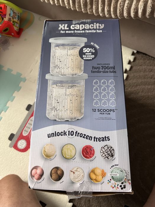 Aparat de inghetata Ninja CREAMi Deluxe 10 programe, negru/argintiu NOU