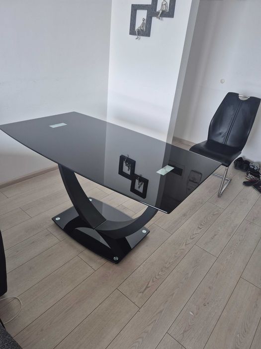 Vand Masă de Living cu 4 Scaune