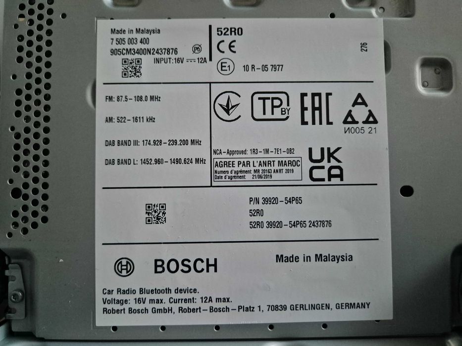 Sistem multimedia (Navigatie) Bosch pentru Suzuki Vitara + 4 difuzoare