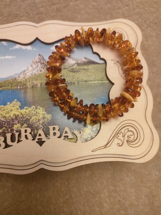 Янтарный лечебный браслет!!!