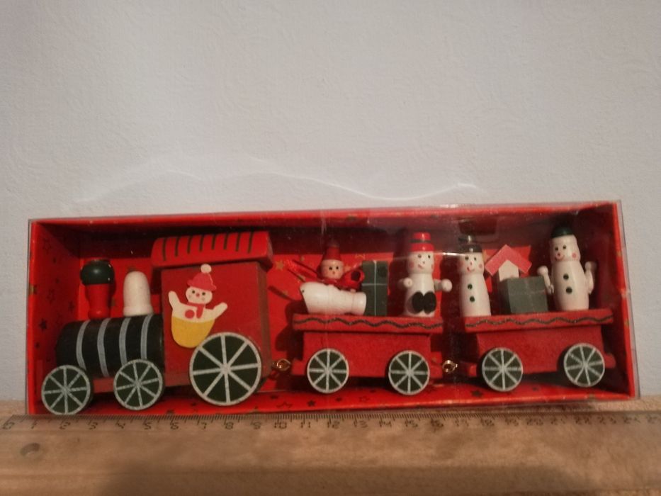 Trenulet de Crăciun-din lemn
