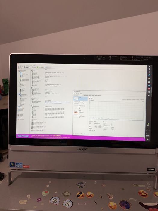 All in one Acer Z5801 touch screen