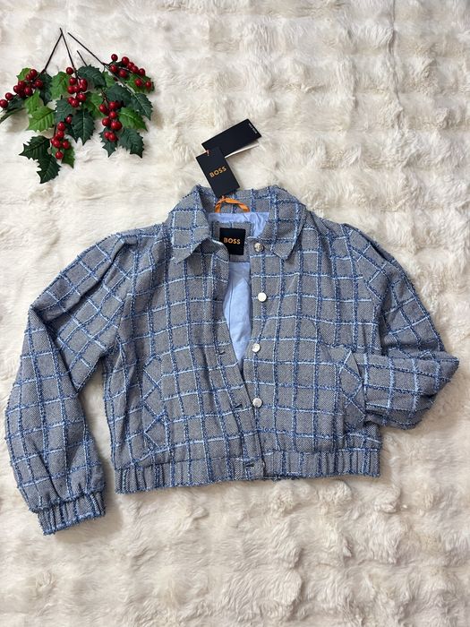 Geaca denim si tweed Hugo Boss marime L