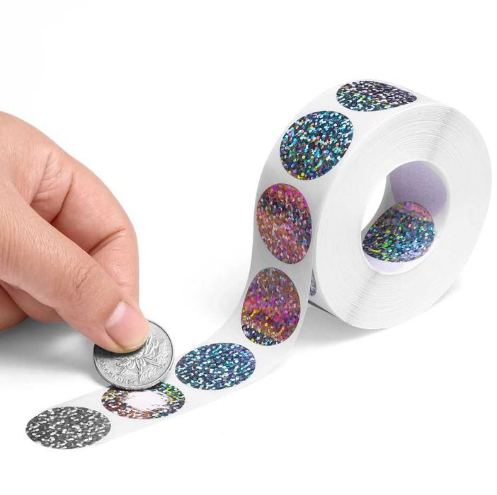 Скретч наклейки со стираемым слоем Ацкия Стикер Термо Промо Баркод QR