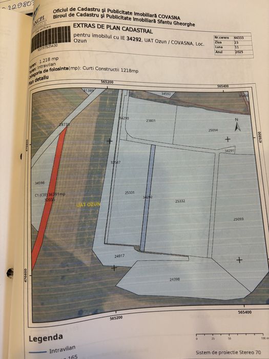 Teren intravilan industrial  la Ozun