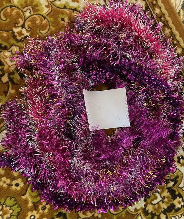 Елочные игрушки , стеклянные , СССР, МИШУРА НОВОГОДНЯЯ