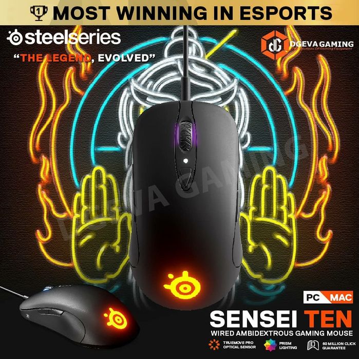 Steelseries Sensei Ten Скидка! /для правшей,левшей Игровая мышка/мышь