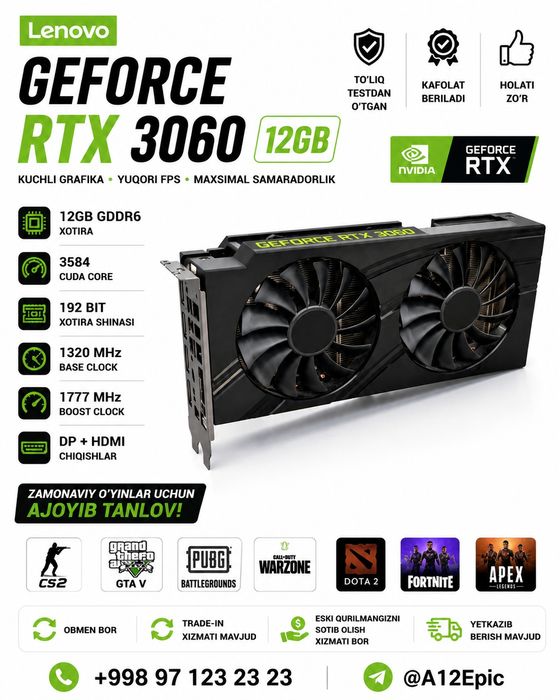 Lenovo GeForce RTX 3060 12GB