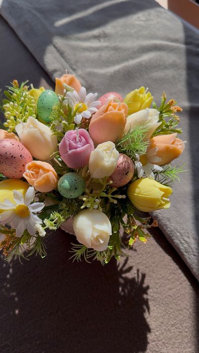 Букет  от соеви свещи