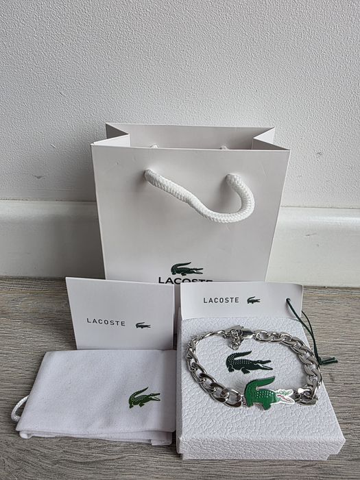 Bratara Lacoste - 21cm - Argintiu