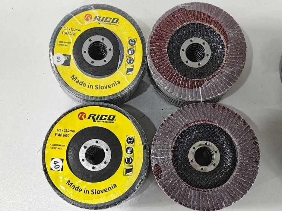 ТОП ЦЕНИ!!! ПРОФИ Ламелни/Флап Дискове RICO 10бр к-т -Ф115ММ И Ф125ММ.