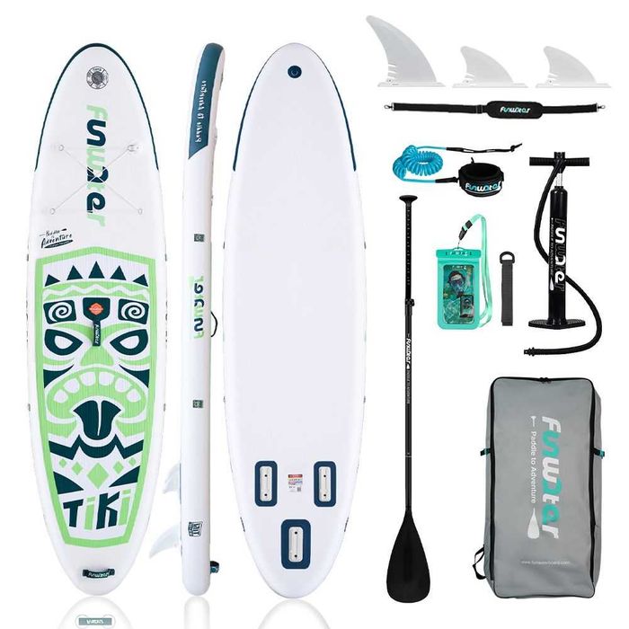 Надуваем падълборд Funwater TIKI Emerald Paddle Board SUP НОВИ В КАШОН
