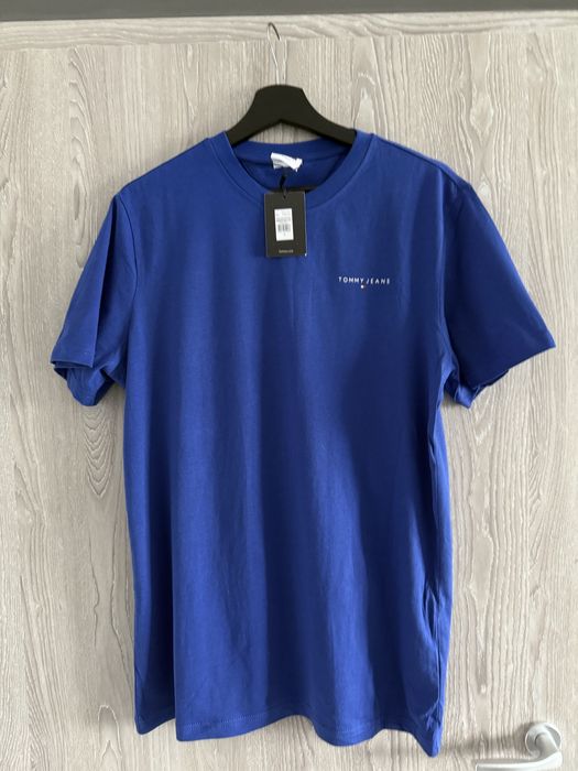 Tommy Jeans tricou albastru logo mic marimea M nou original