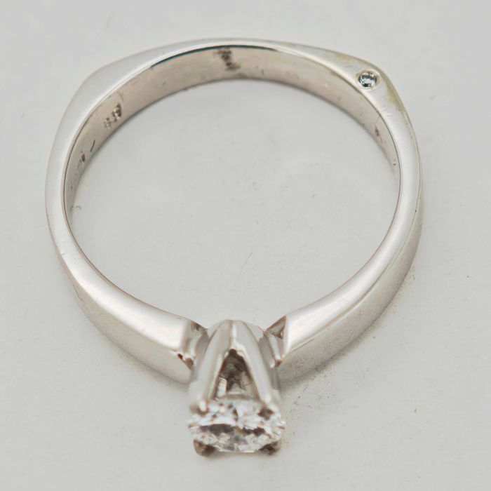 Inel logodna aur 14k si diamante 0,48ct