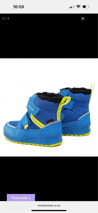 Детские ботинки Clarks на 3-4 года