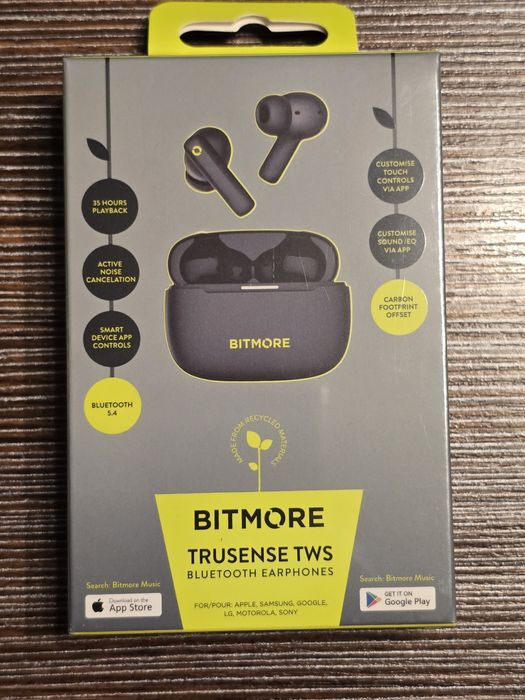 Безжични слушалku Bitmore TruSense TWS Bluetooth Earphones.