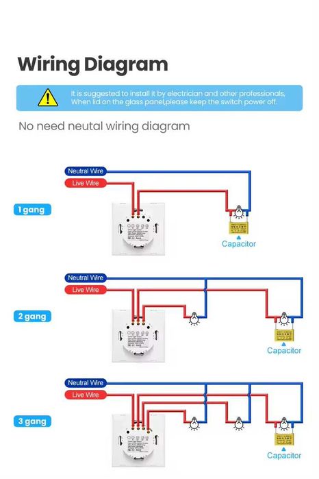 Avatto TS03 Wi-Fi Ключ за осветление БЕЗ изискване на НУЛЕВ проводник