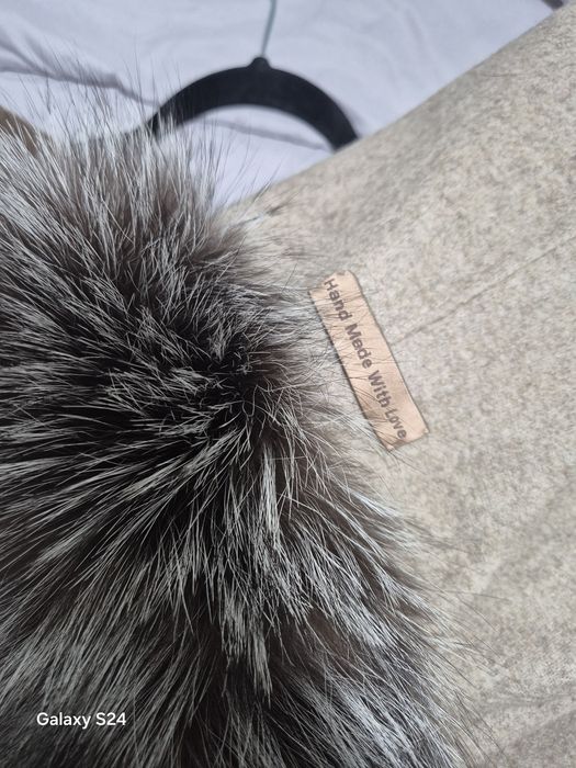 Vând palton alpaca elegant blana naturala