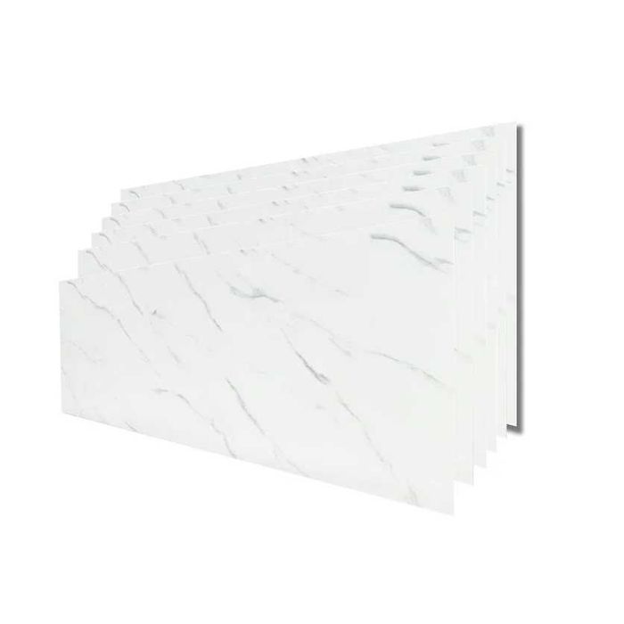 Placa de tapet x 10buc impermeabil, Autoadeziv, 30×60 cm, Marmura alba