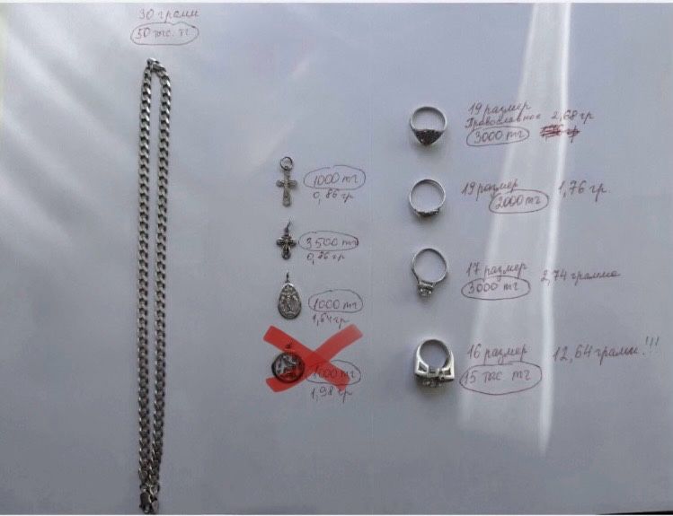 Серебро: цепочка кольцо кулон