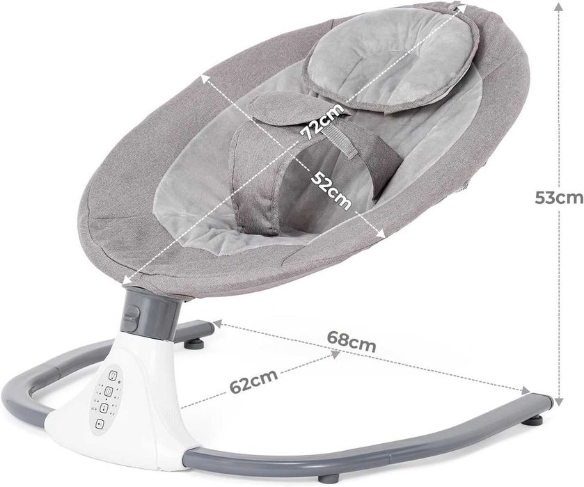 Бебешки стол-люлка с дистанционно управление, 5 скорости, 4 таймера