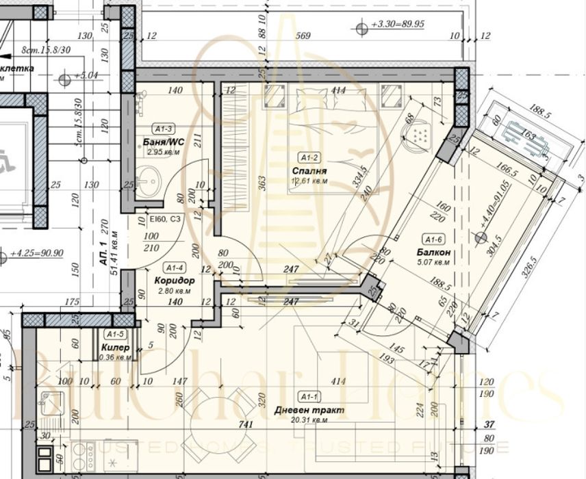 Продажба 2-стаен гр. Варна - м-т Ален мак 58m²