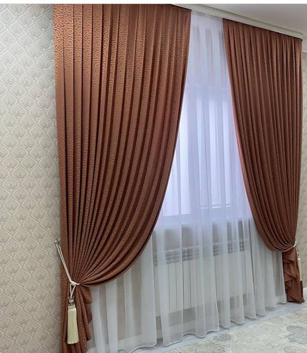 Штор тюлімен бірге 15000