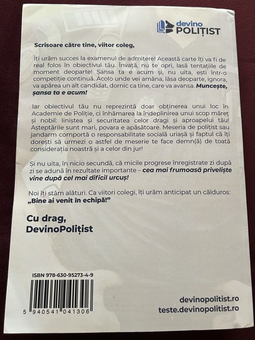 Manual Admitere la Academia de Poliție