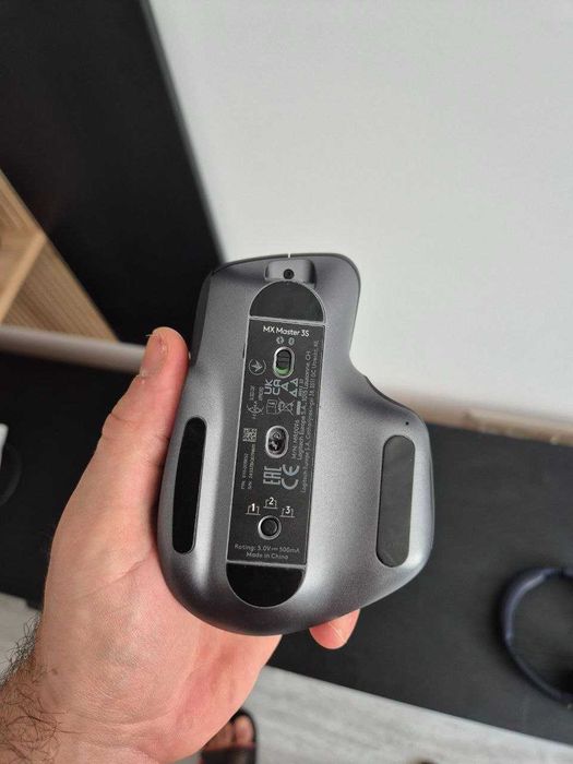 Mouse Wireless LOGITECH MX Master 3S, Dual Mode, 8000 dpi, Bluetooth, graphite
