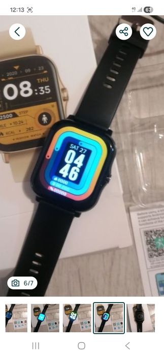 Ceas sport cu ecran tactil, ecran HD TFT de 4.65 cm, corp aliaj, curea TPU, nou