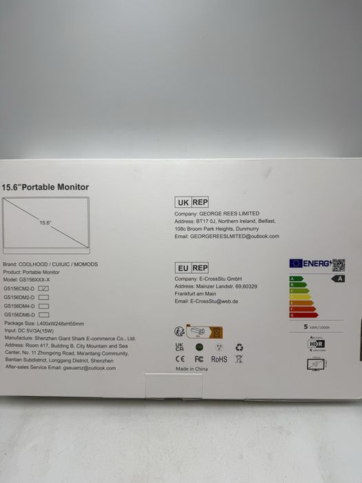 Monitor Portabil 15.6” Sigilat Oferta De Pret Sigilat