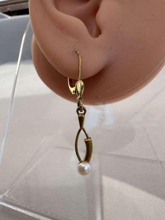 Cercei aur 8 k si perla