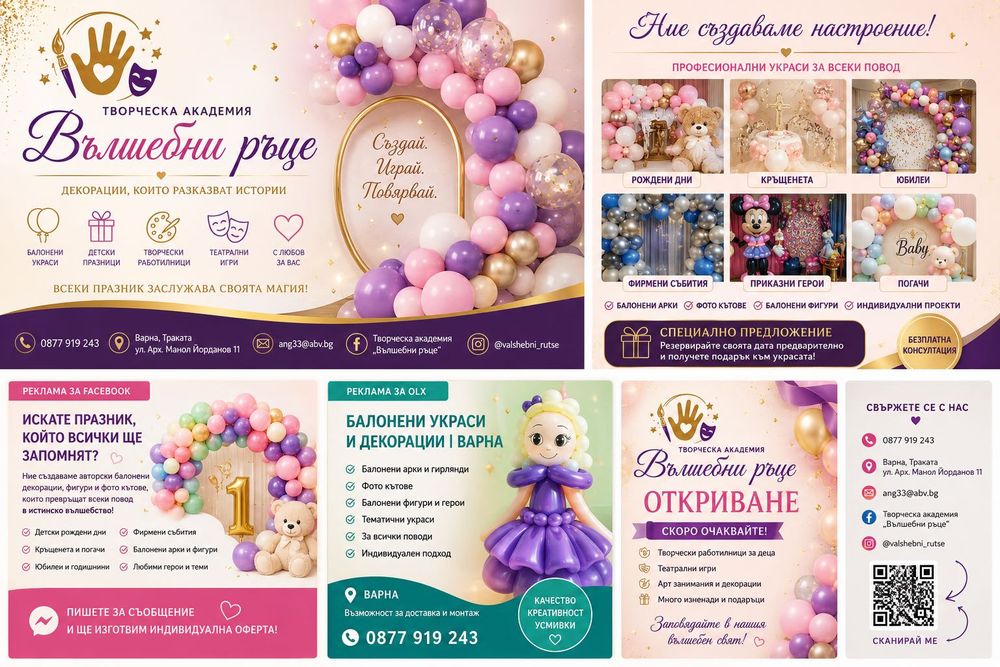 Украси от балони