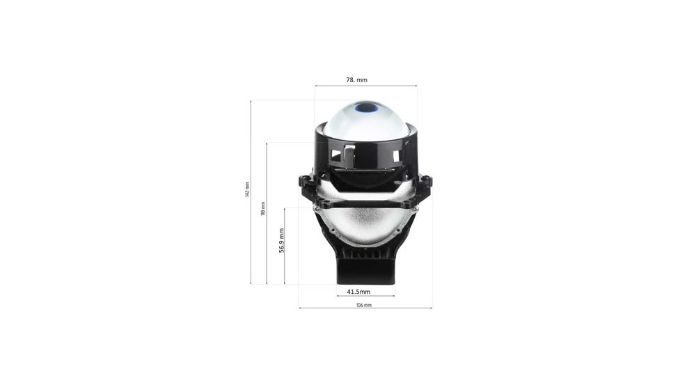 Set 2 lupe Bi-LED auto 3 inch A108, 6000K, 9–32V, fază scurtă și fază lungă